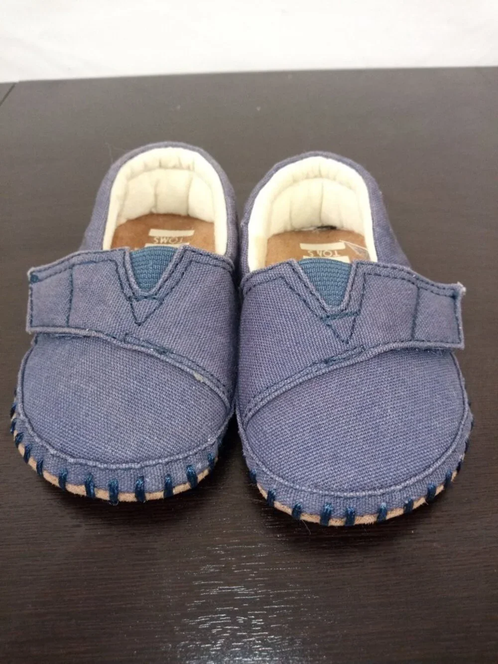 TOMS Infant/Baby Boy's Navy Blue Crib Alpargata Canvas Flats Shoes Sz. 3